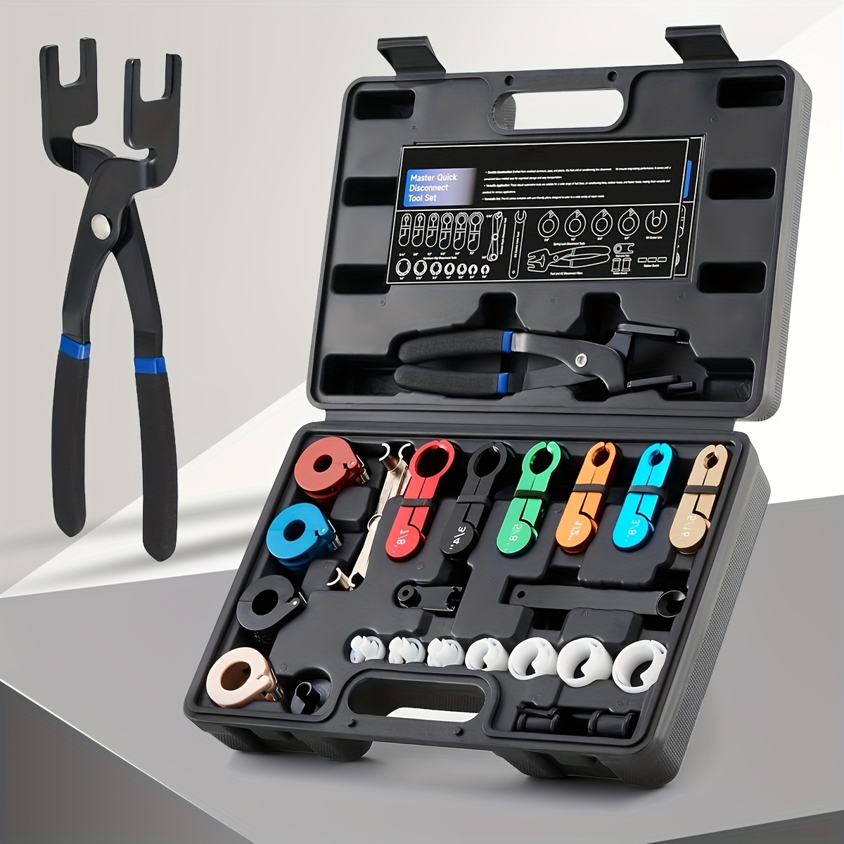 TEMU 26pcs Master Quick Disconnect Tool Kit, Fuel Line Disconnect Tool Set With Fuel And Ac Disconnect Pliers, Fuel Line Removal Tool Set For Ac Fuel