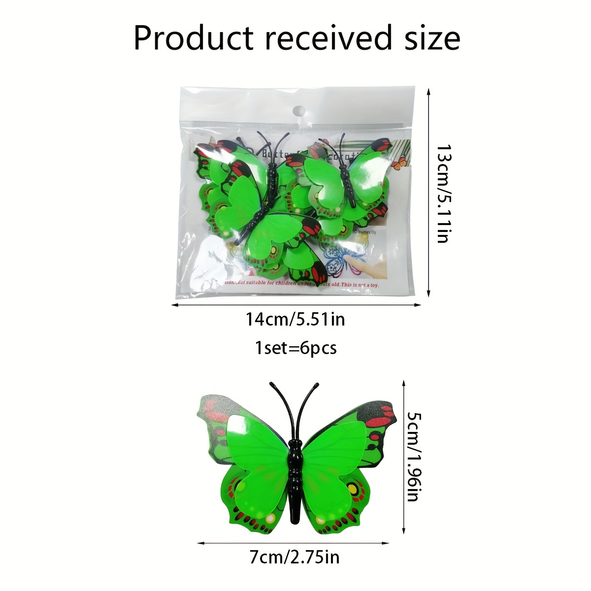Image of 6pcs 3d Stereoscopic -the-dark Background Wall Home Decoration Wall Sticker Sticker Double-layer Pyj1500e-yy