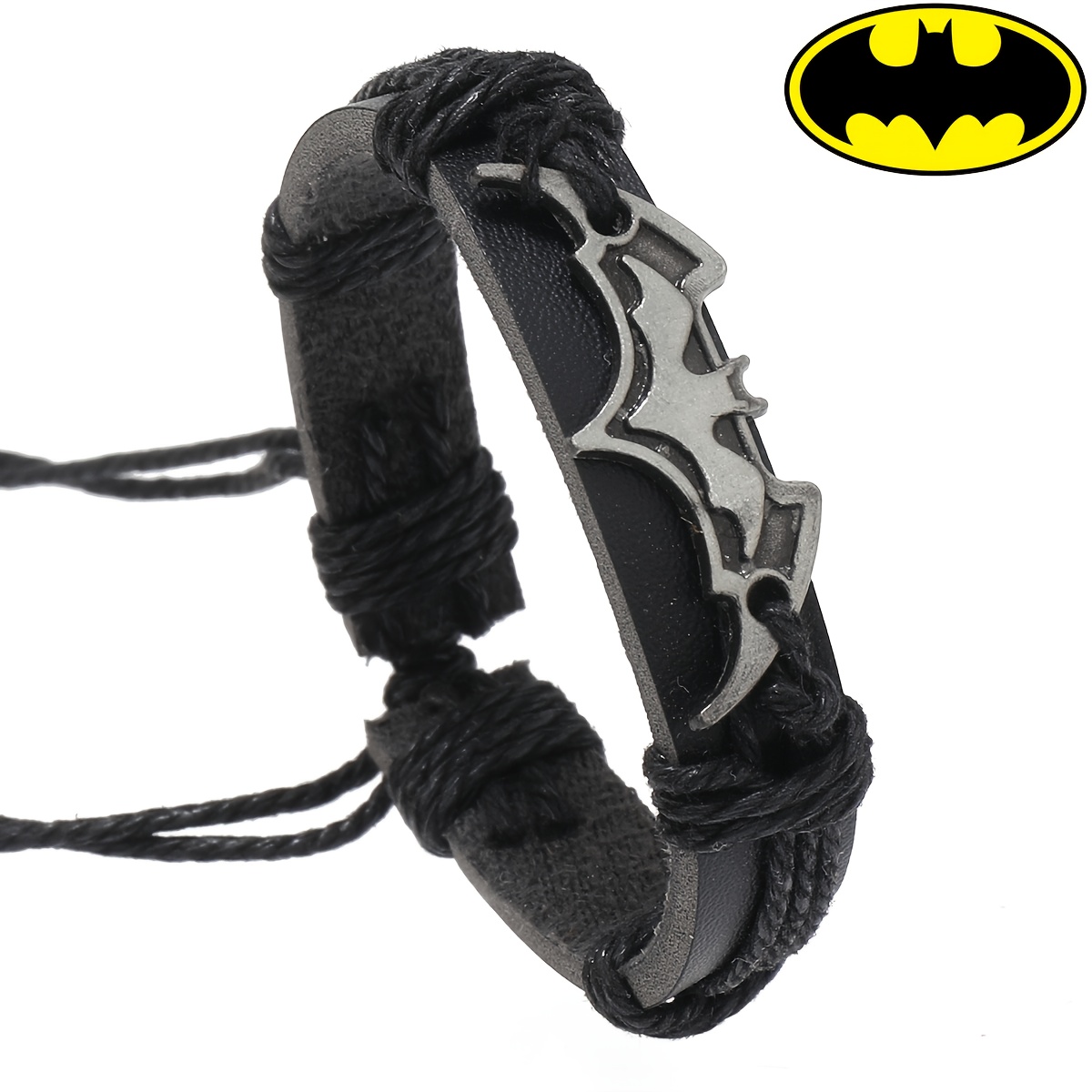 TEMU [authorized] Wb Warner . Batman Pattern Bracelet, Unisex, Easy And Suitable For Fan Collection And Daily Individual Accessory