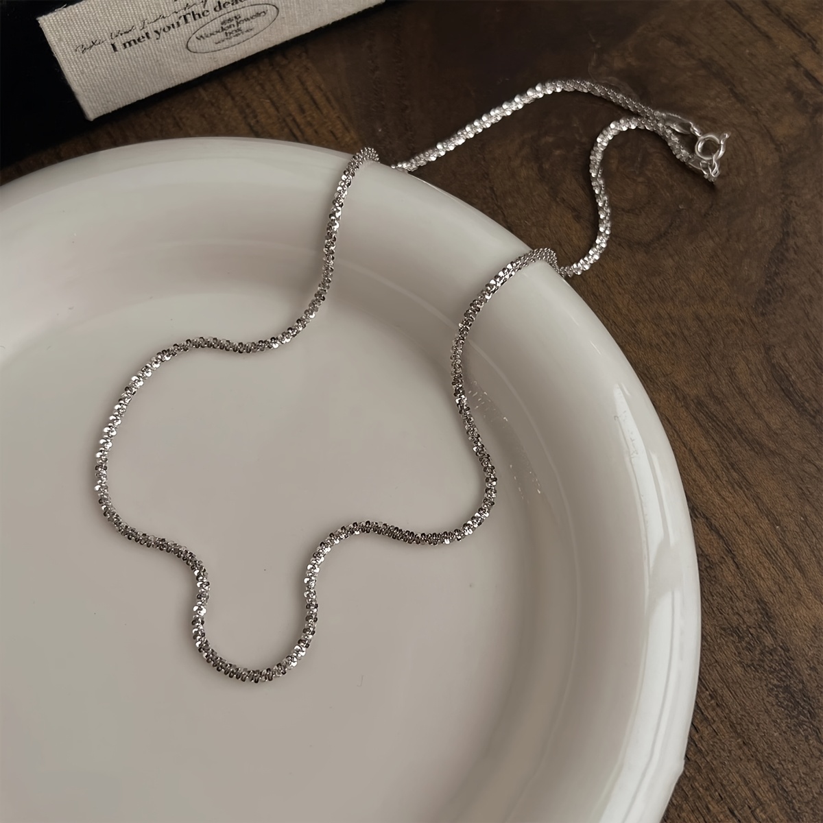 Heartbeat Promise Light Collarbone Chain 925 Silver Necklace