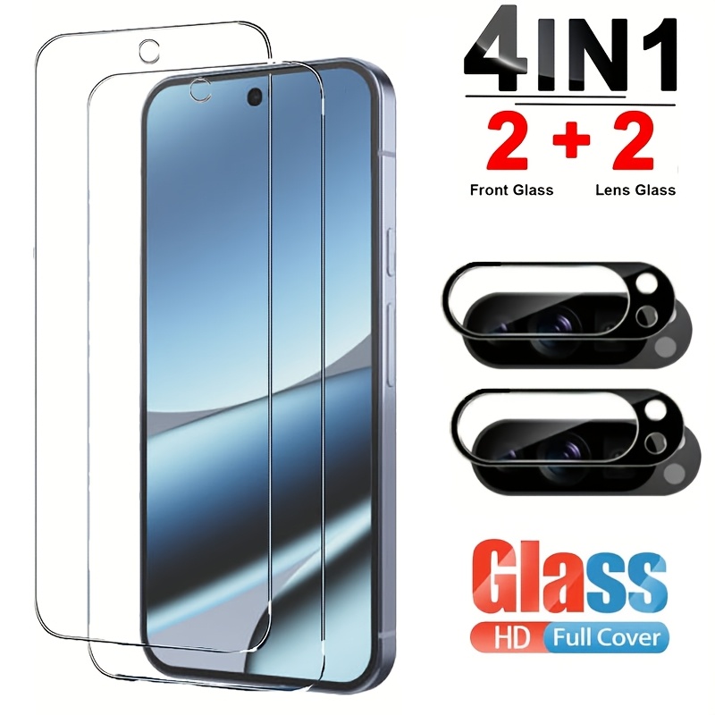 TEMU Set proteggi in vetro temperato per Google Pixel 10/10 Pro/10A/10 Pro XL, con HD, durezza 9H, resistenza ai graffi, compatibilit� con le cover e