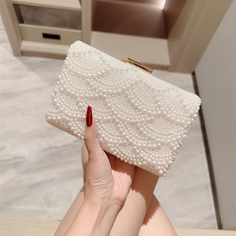 TEMU New Elegant Evening Bag With Dress, Party Clutch, Mini Handbag Chain Purse For Day Gift