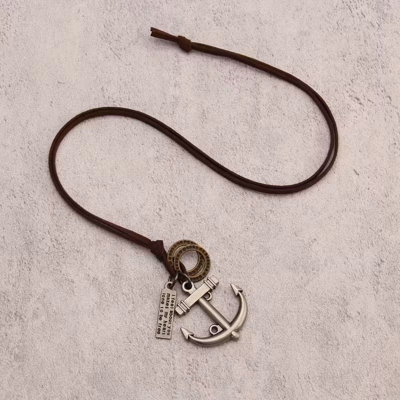1pc easy individual style vintage pendant long necklace trendy hip hop style all match gift for boyfriend girlfriend valentines day present unisex couple neck jewelry Product details 1