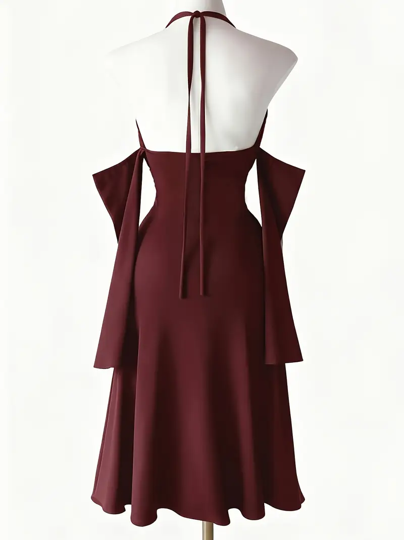 high neck cut out shoulder dress Roseth | Black High-Neck Maxi Dress With Removable Cape