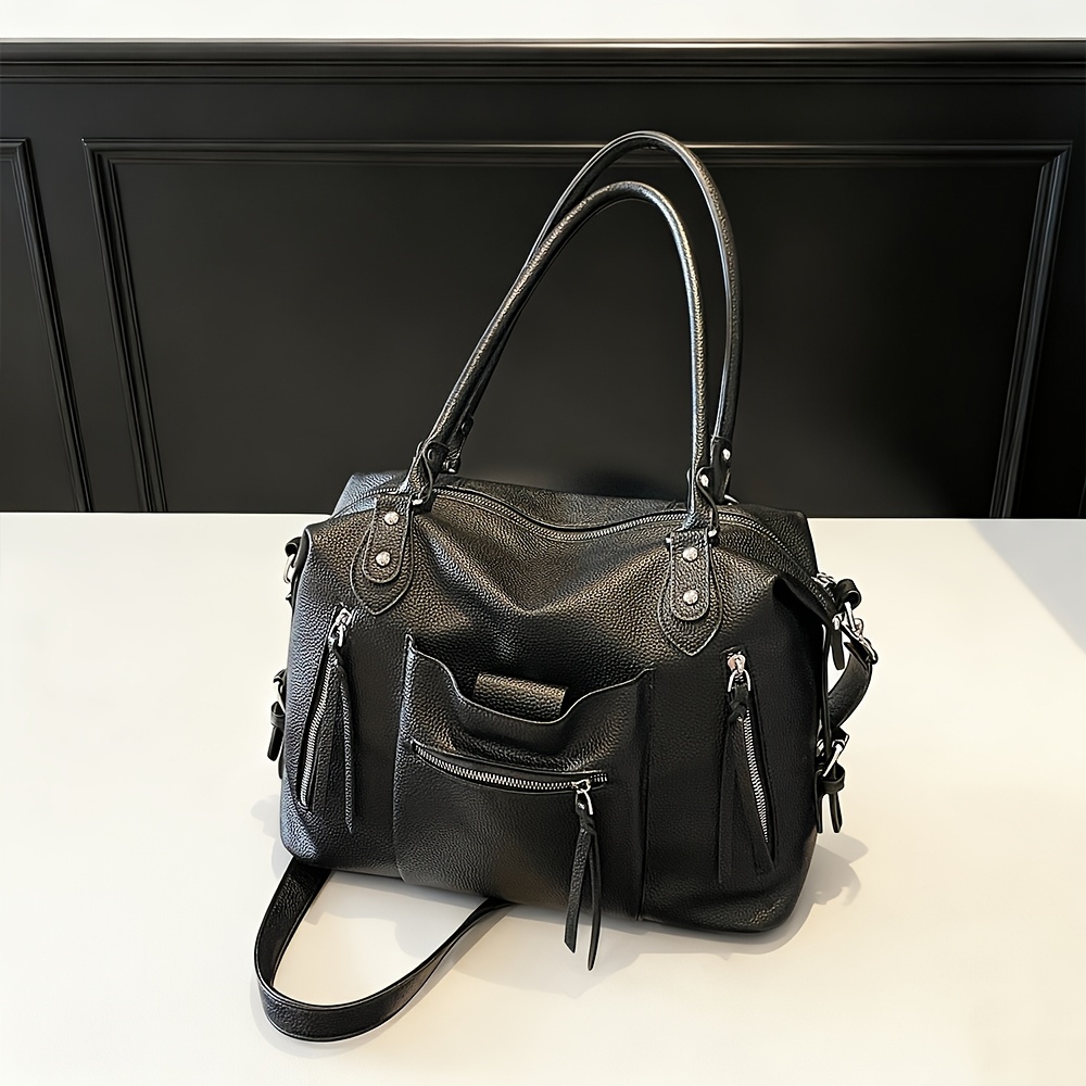 Chic For Women, Featuring A Spacious Black Tote And Shoulder Bag