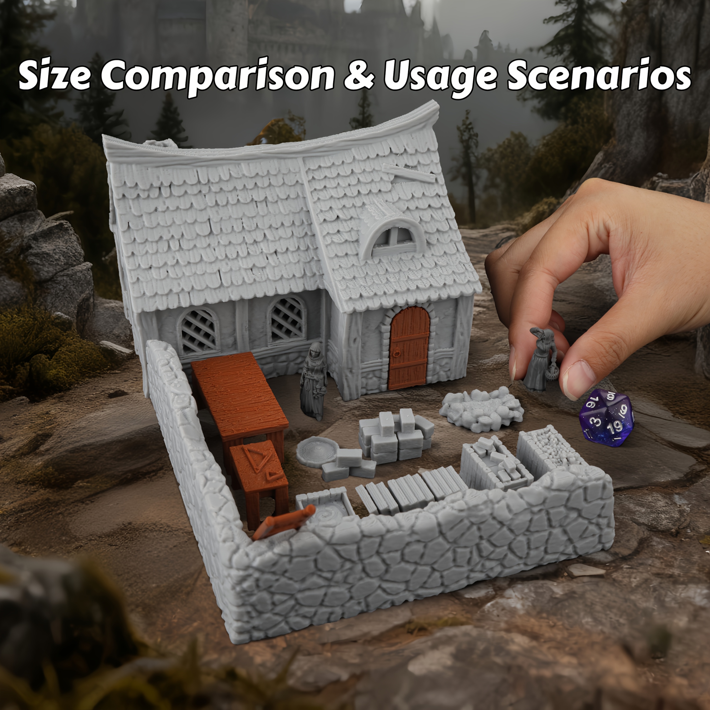Fantasy Mountain Workshop Mason House Miniature Terrain Set