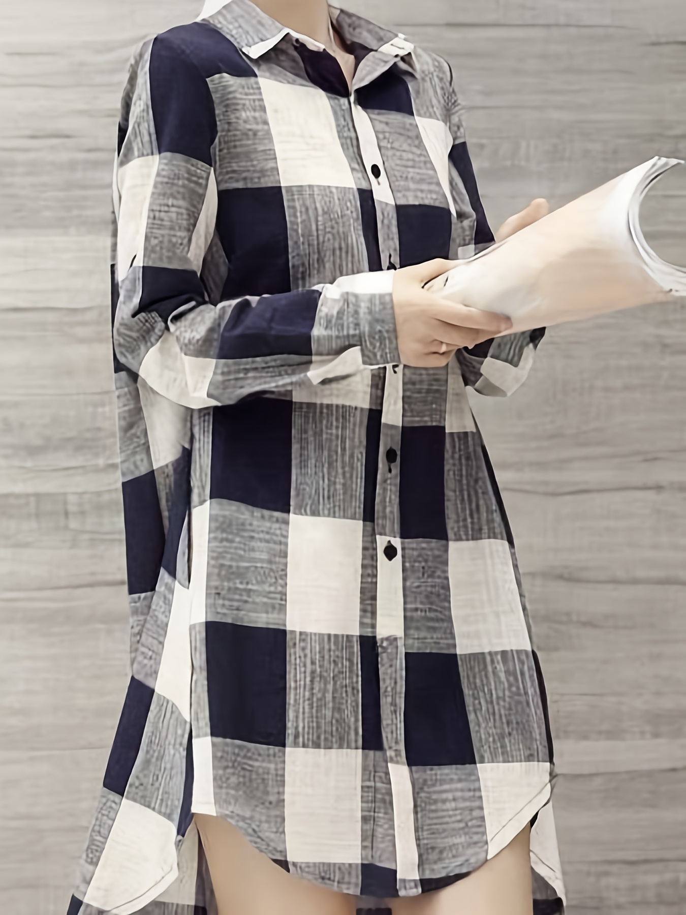 Trendy Women'S Clothing: New Plaid Collar Shirts for Spring And Summer 2025, Featuring a Relaxed Fit with Long Sleeves And Straight Buttons