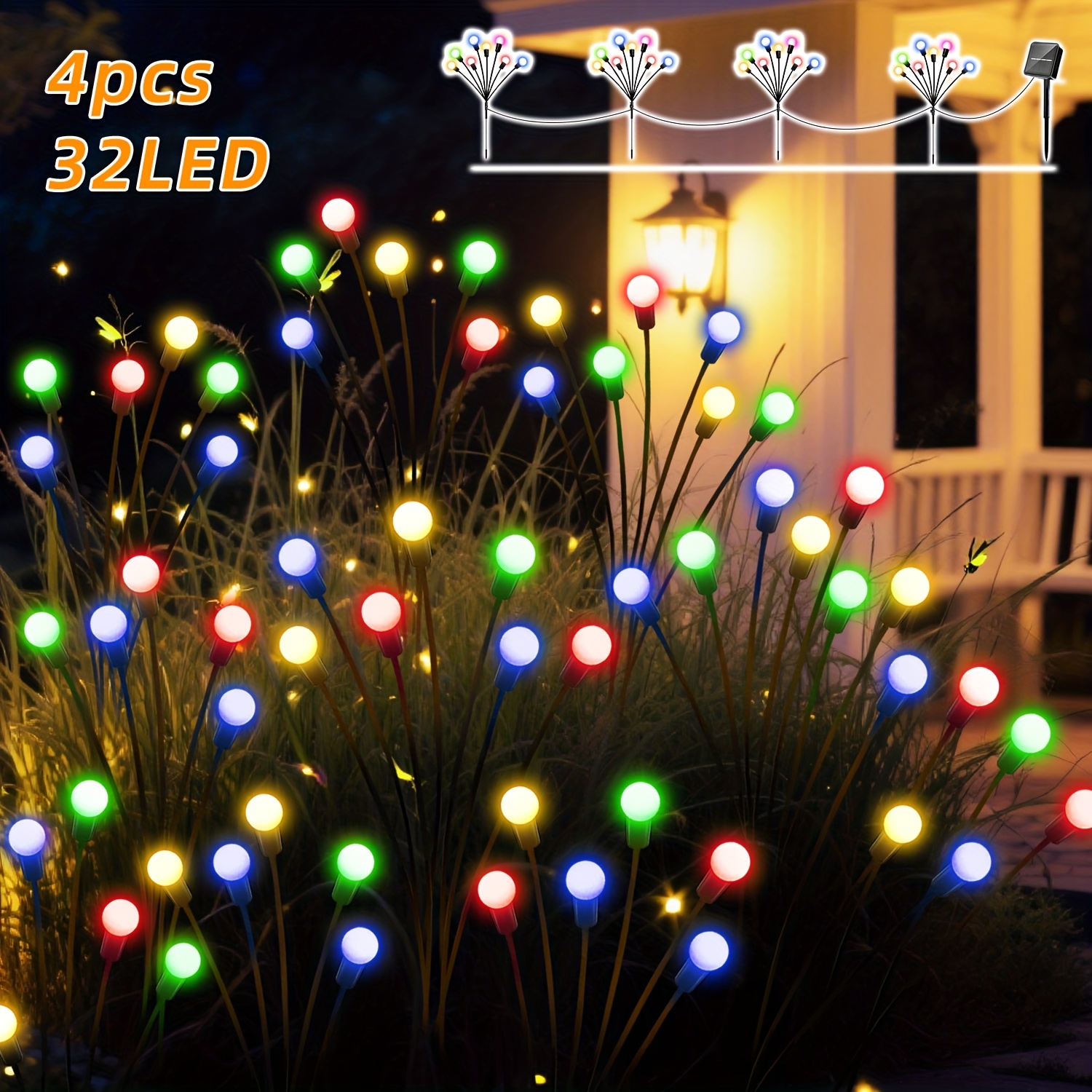 Solar Firefly Smart Light with 8 Flashing Modes
