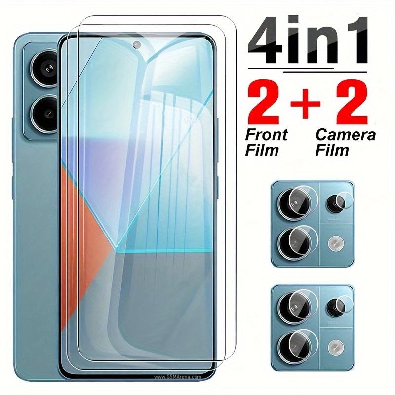 

4pcs: 2pcs Hd Tempered Glass + 2pcs Camera Lens Protector For Xiaomi Note 13 Pro 12 11 10 9 Pro 12s 11s 9s 13c 12 12c 10c 9a 9c 9t, 9h Screen Protector, Anti-scratch/anti-fingerprint