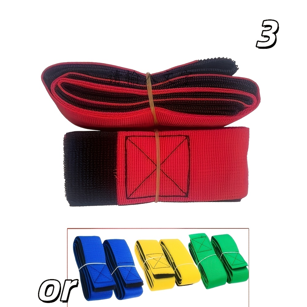 Image of 1pc Adjustable Leg Strap, Durable Elastic Rope For 3/4/5/6/8/10 People, Perfect For Games, Birthday Parties, Picnics And Group Activities. Colors As Per Stock For Halloween、christmas