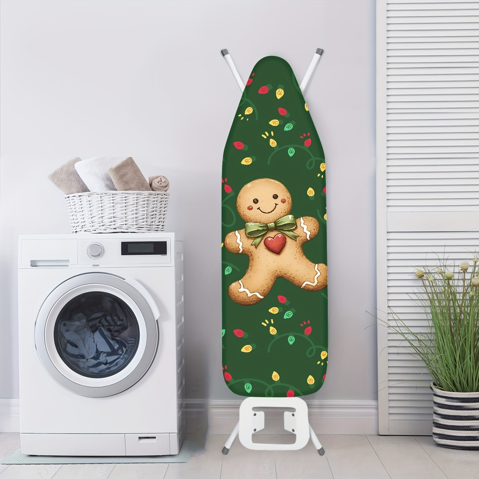 christmas themed ironing board cover elastic fits most sizes festive dust protector for home decor details 9