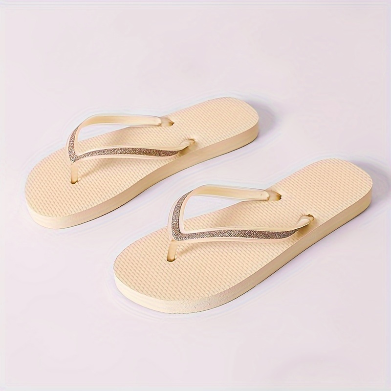 

Women's Glitter Flip Flops, Summer Beach Flat Slide Shoes, Fashionable Indoor & Outdoor Slides