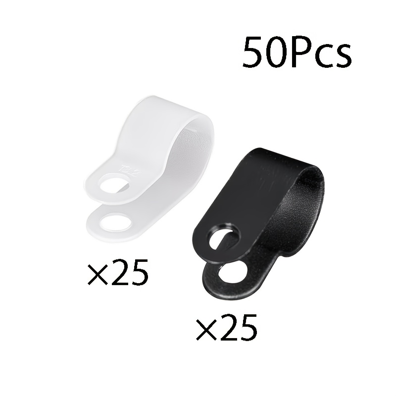 TEMU Fascetta per cavi tipo R ispessita in nylon plastica / 6.4, gestione cavi, di plastica, fibbia di fissaggio per cavi
