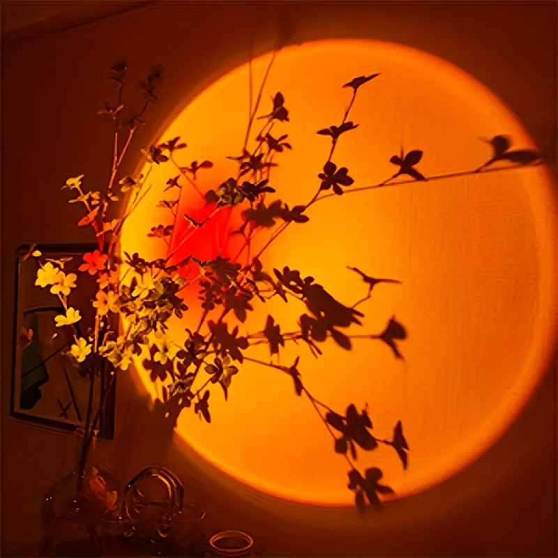 Sunset Ambiance Light, LED Night Light, Sunset Lamp, Projection Light, Photography Fill Light, Romantic Sunset Light for Bedroom and Living Room Decor, Family Gathering Birthday Gift, Vehicle and Room Decoration, Photography Fill/Selfie, Party, Camping Wedding Decor - Perfect Gift for Friends