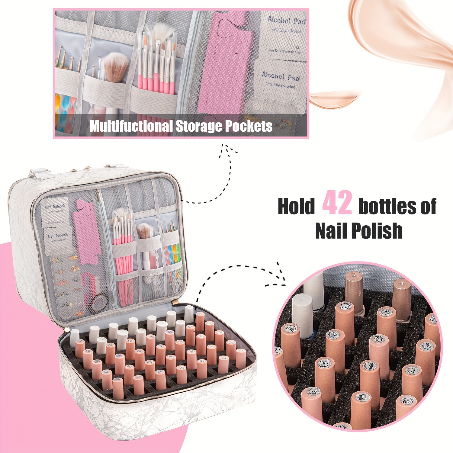 Nail polish deals organizer case