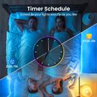 led light strip 260 ft two rolls 130 ft smart led light strip with app control remote control rgb music color change light suitable for bedroom party supplies home holiday decoration