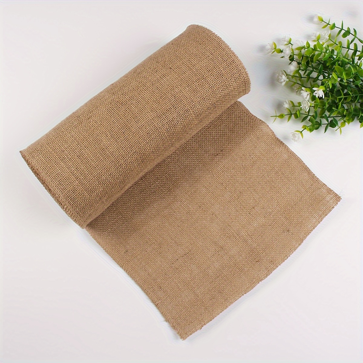 

Burlap Fabric Ribbon Roll For Diy Crafts And Decor - Natural Jute Material, 11.8 Inches Wide, 16.4 Feet Long (5m) - Rustic Table Runner Cloth, Home & Wedding Decorations