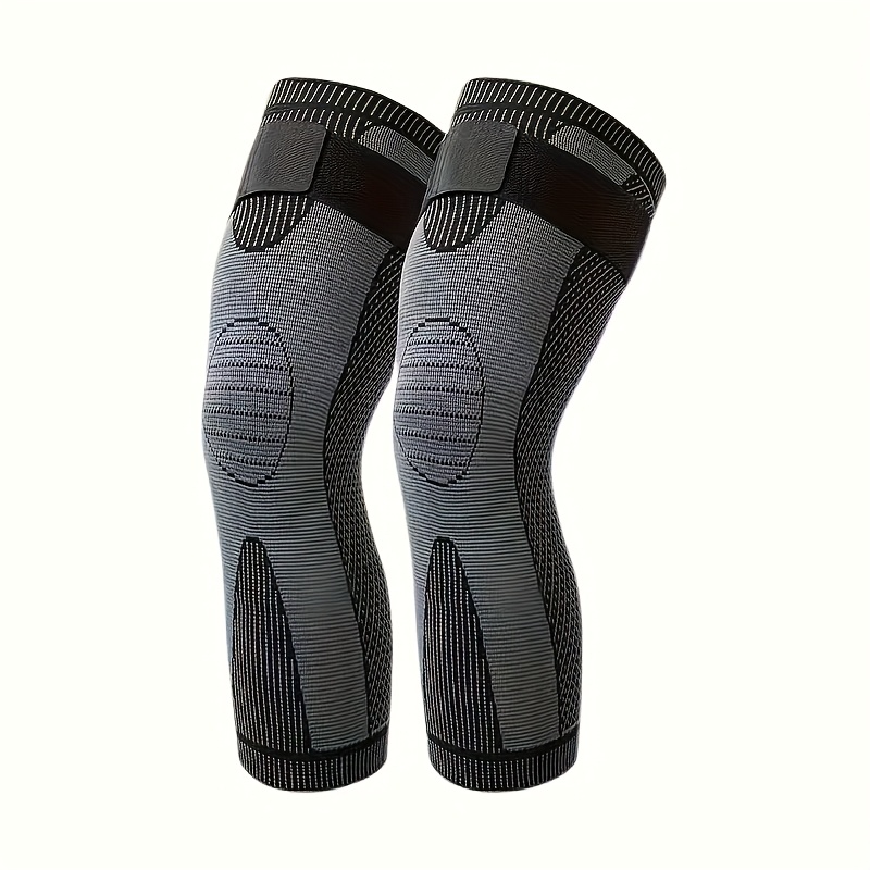 TEMU 2pcs Adjustable Long Compression Knee Braces, Thigh-like Strap, Comfortable Knee Braces