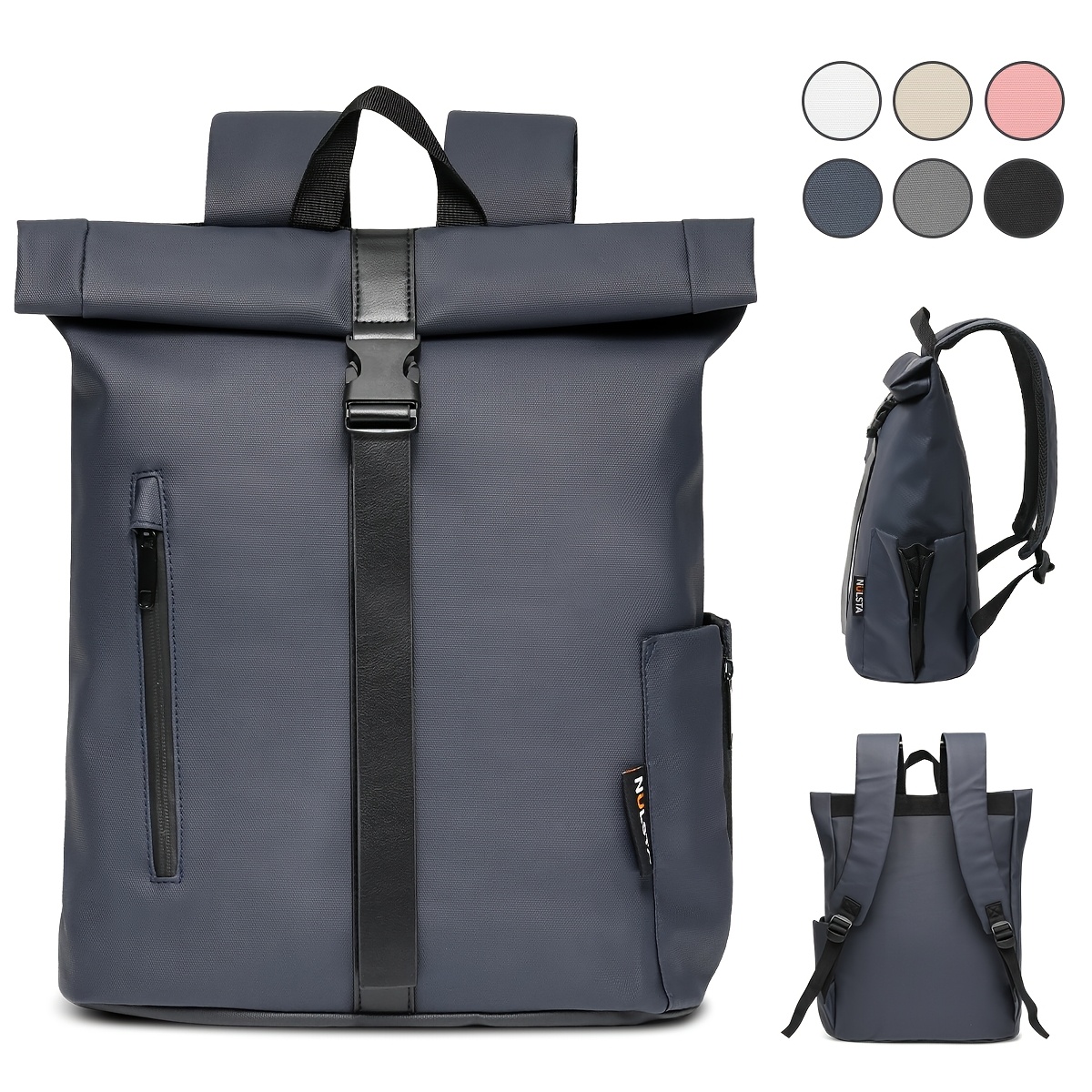 TEMU Sac à dos à 20-26L pour hommes et femmes, sac à dos d'ordinateur portable extensible 15,6 pouces, sac à dos de jour en tissu revêtu 900D, sac à