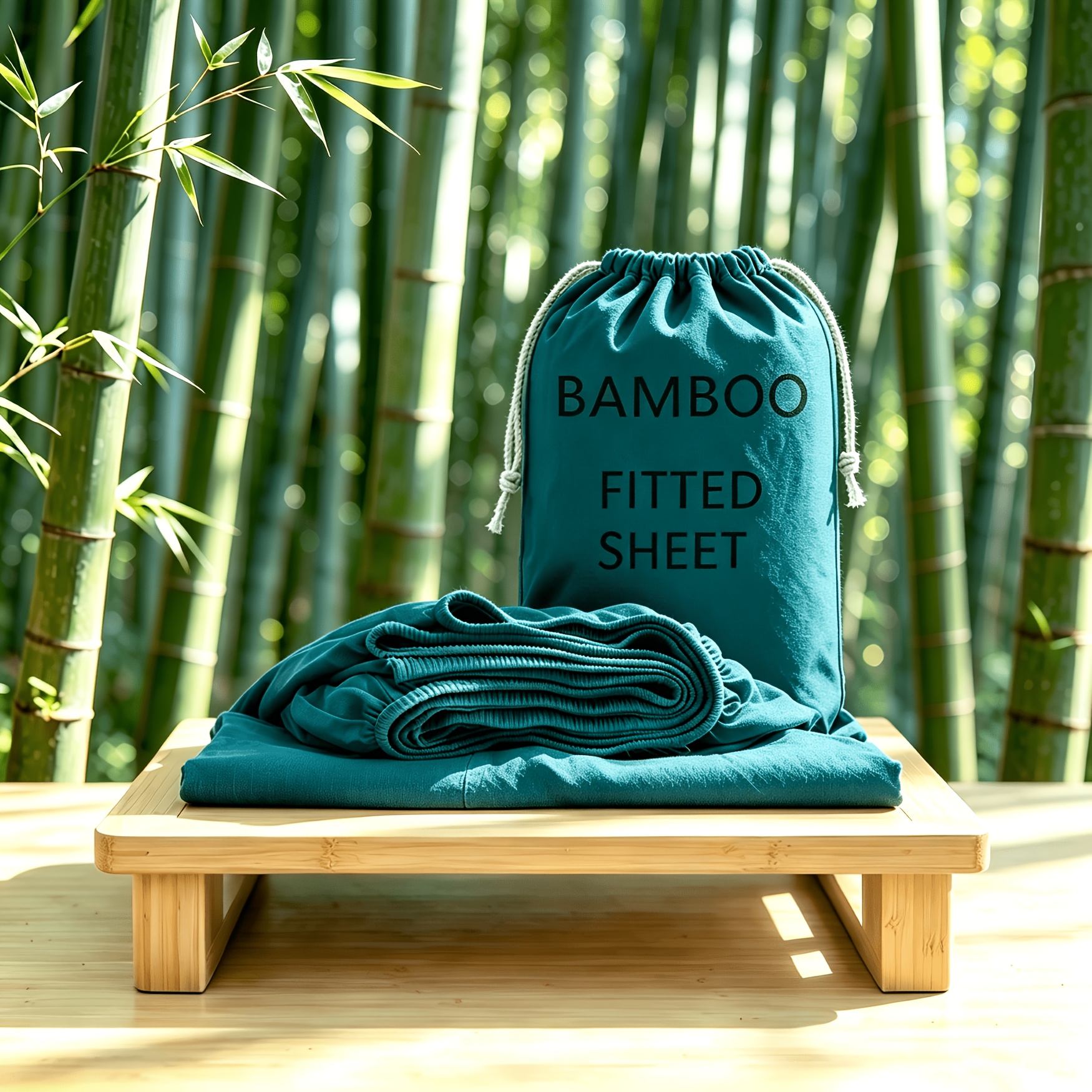 TEMU Soft Bamboo Fitted Sheet: 1 Fitted Sheet In Total. Made Of Breathable -friendly Bamboo Fiber, Deep Pocket With 14 Inch Fitted Sheet, Wrinkle