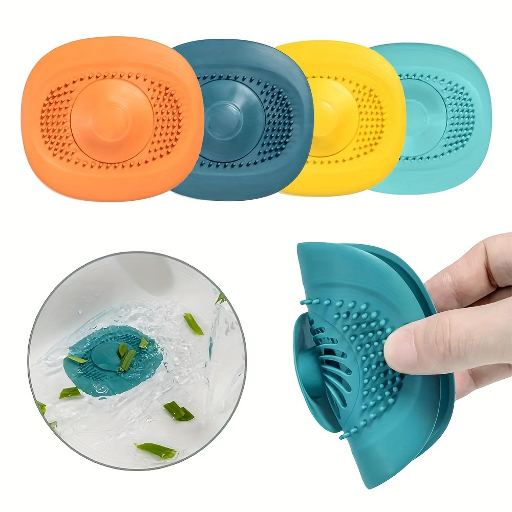 

1pc Household Sink Filter Hair Catcher, Sink Anti-clog Hair Filter, Sink Drain Strainer, Shower Drain Protector, Multifunction Drain Cover Filter For Home Bathroom, Bathroom Accessories