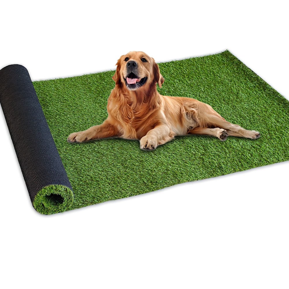 TEMU Tapis de gazon artificiel d'extérieur, moquette de gazon artificiel réaliste de 0,8 pouce, tapis de gazon synthétique de 20 mm d'épaisseur pour