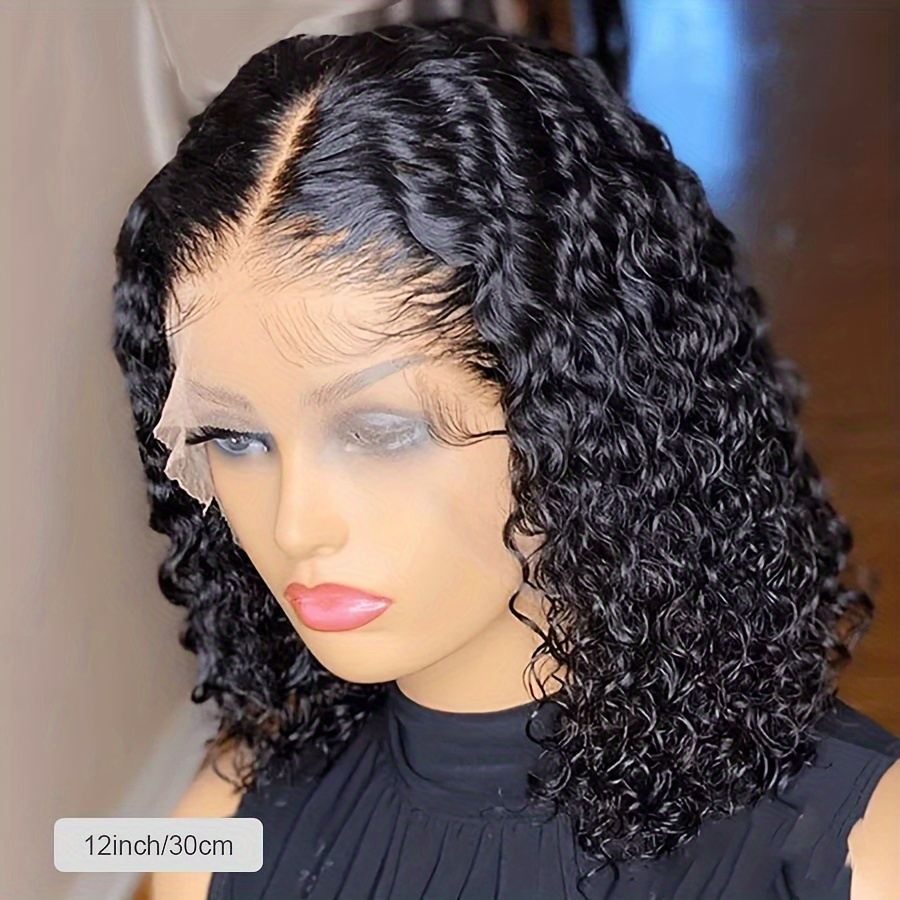 deep wave 200 density 13x4 hd transparent lace front human  display picture 3