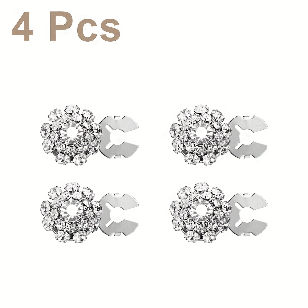 TEMU Set , Copribottone Decorativi con Strass per Top da Donna - Accessori Trendy per Abbigliamento Femminile, Ideali per Vestiti, Camicie e Bluse -