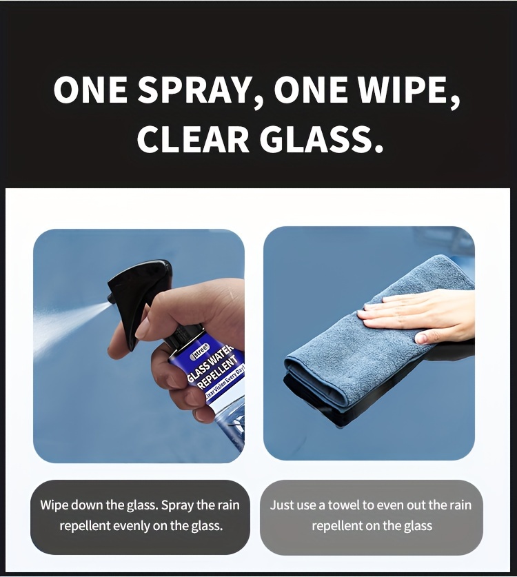   universal glass water repellent spray for cars 100ml rainproof ceramic coating for windshield   visibility and safety easy application car     details 4
