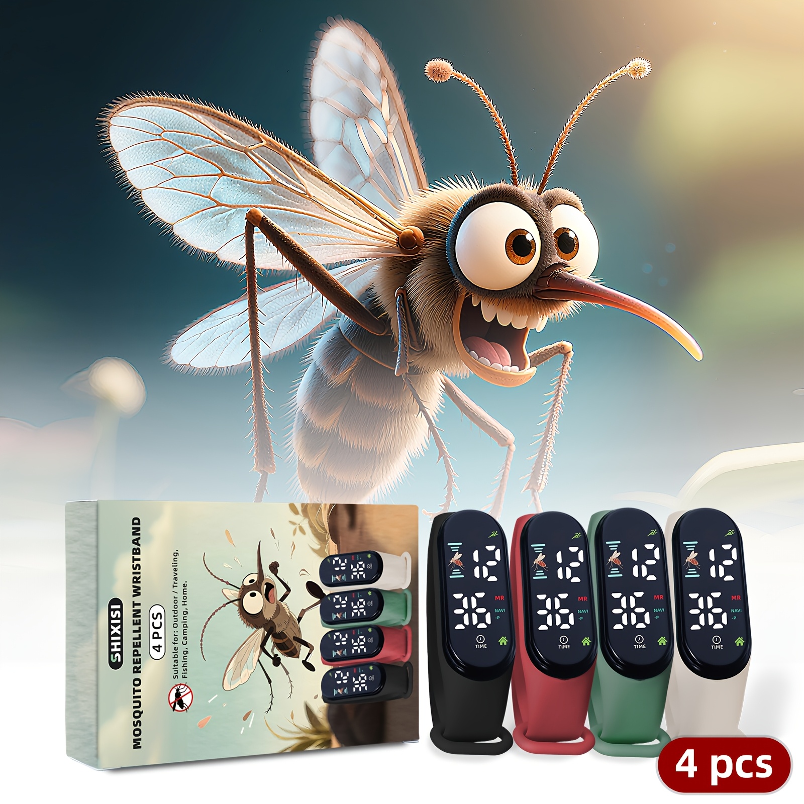 4pcs fashionable mosquito repellent bracelet silent mosquito repellent bracelet for   technology mosquito repellent and insect repellent size adjustable gift for   unisex 1pc physical mosquito repellent
