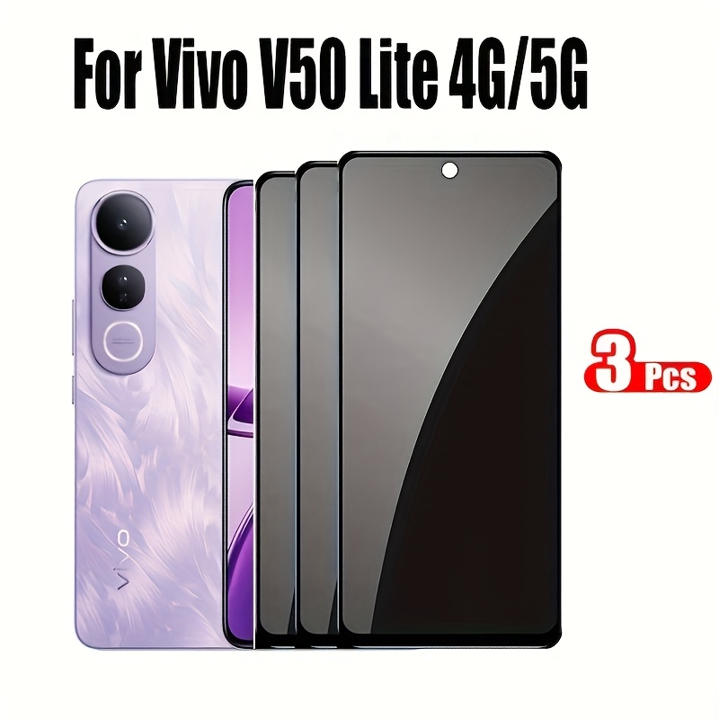 TEMU (3 piezas) para Vivo V50 Lite V40 Lite V50 Lite V40 Lite Protector de Pantalla de Cerámica -Espía de Privacidad + Película para Lente de Cámara
