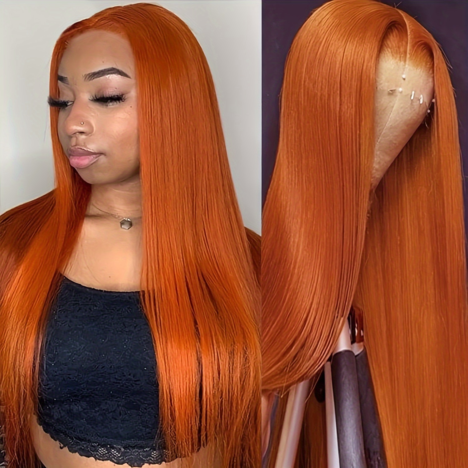 

Synthetic Long Straight For Women Glueless Replacement 24 13x4 Free Part