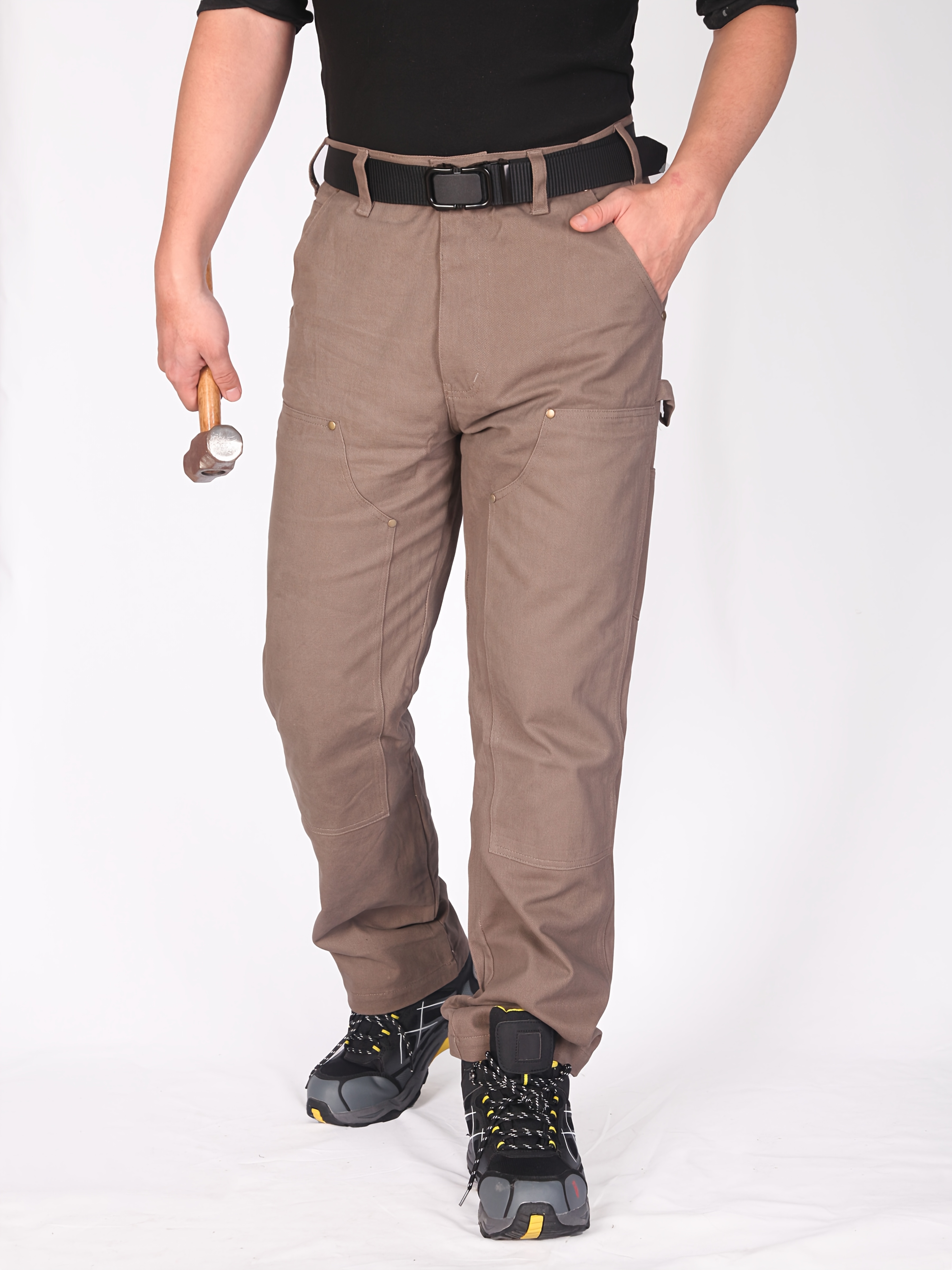 mens heavy duty reinforced carpenter work pants durable Temu