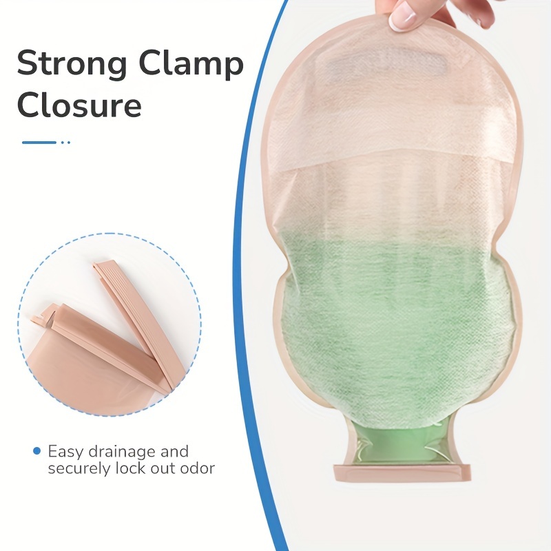 20pcs Col*s Ostomy Supplies, 15mm-60mm Drainable Pouches with Clamp  Closure for Ileostomy Stoma Care (Includ