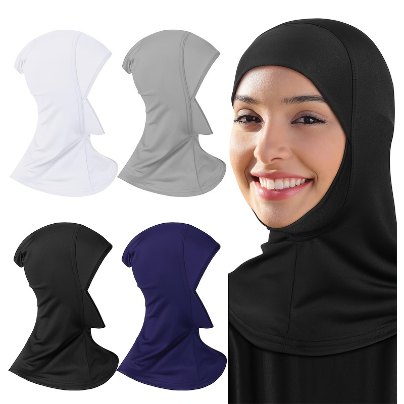 

Stretchable Ethnic Long Tube Undercap Caps With Neck Cover, Breathable Headscarf Hat For Women, Soft Bonnet With Full Neck Coverage