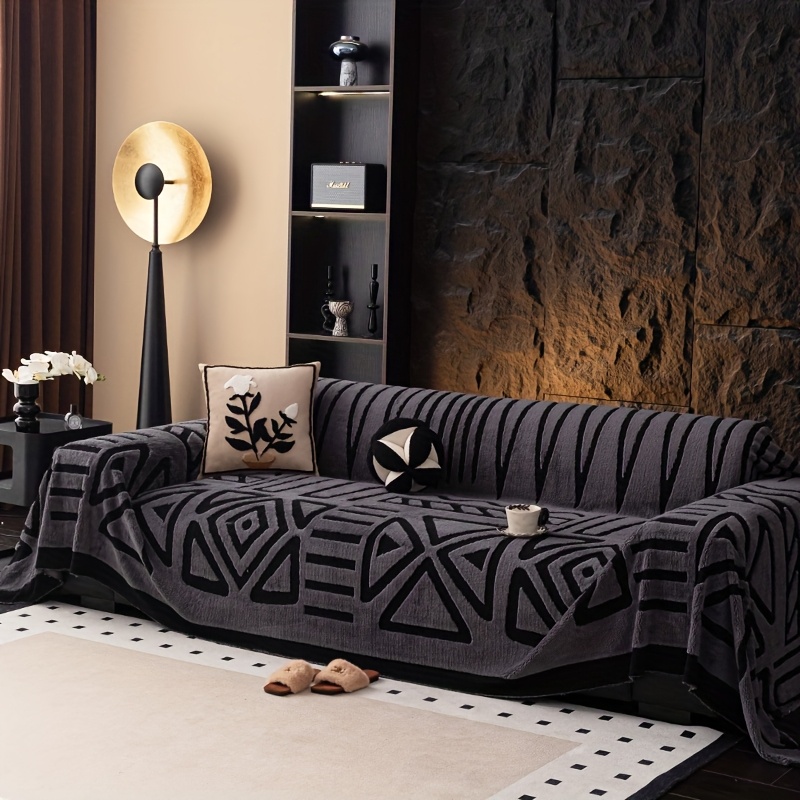 Mirror Yi Thick Plush Sofa Cover, Pet-Friendly Design