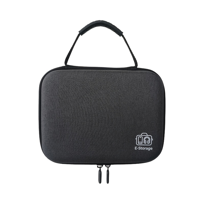 TEMU Portable Handheld Electronic Storage Pouch, Compact Travel Cable Organizer And Electronic Accessory Bag, Multifunctional Pocket Portable Tech