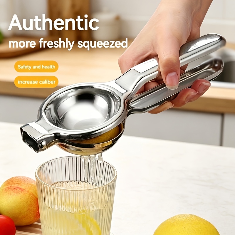 TEMU Appker Stainless Steel Manual Citrus Juicer - Hand Press Lemon & Orange Squeezer, Durable Fruit Juicing Tool For Home Use - For Kitchen & For