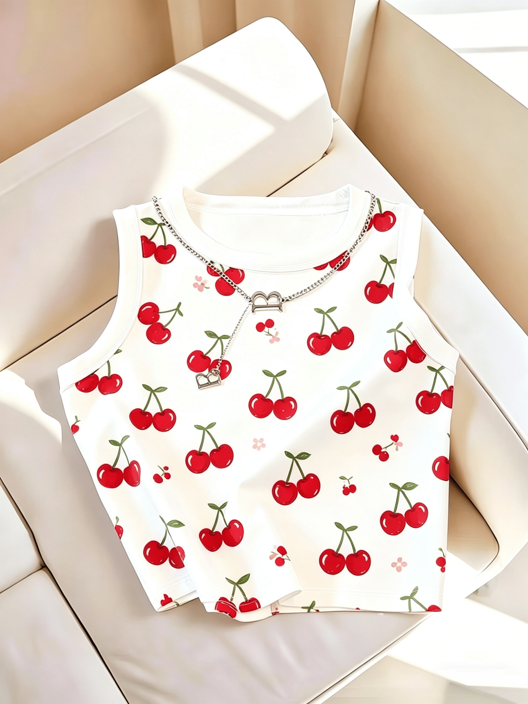 cherry tank top sold on Temu United States