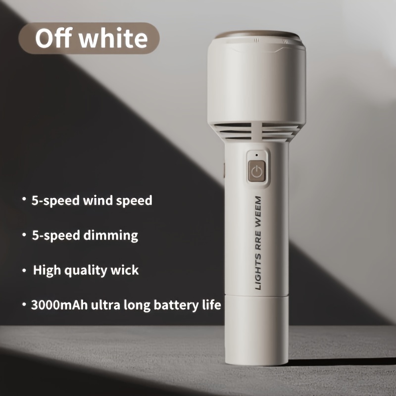 TEMU 2-in-1 Fan And Flashlight Pocket-sized Handheld Fan And Flashlight, Rechargeable Mini Personal Fan With Multiple Speeds For Travel, Camping,