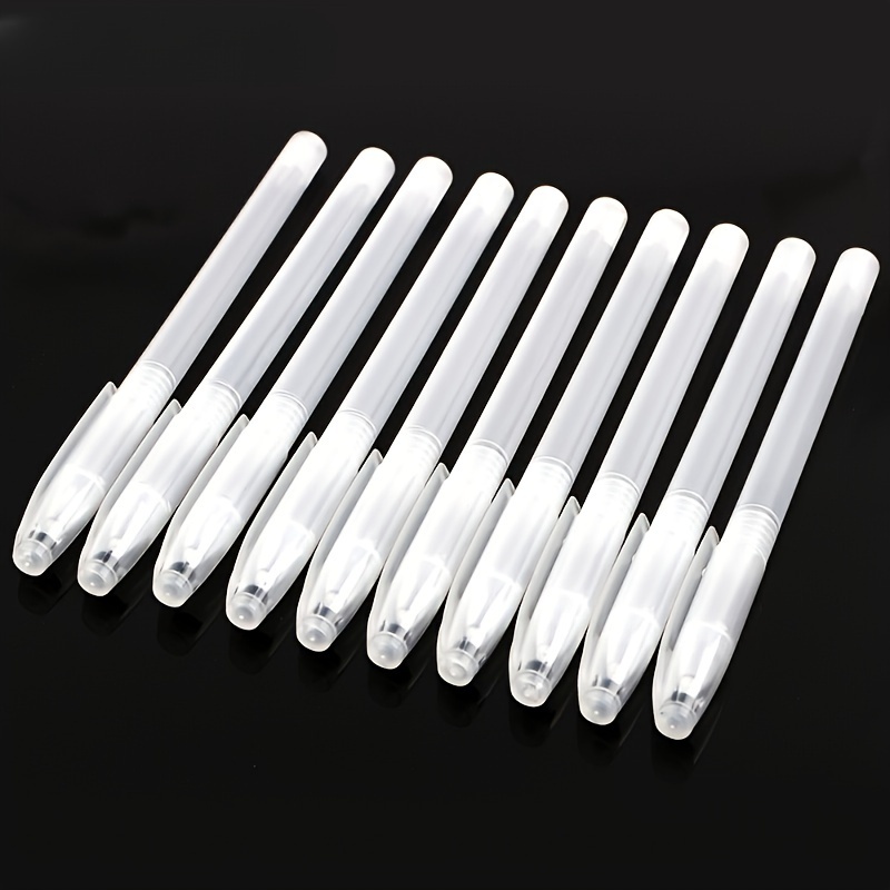 

10pcs/lot High Quality Single Function Empty Pen Case Gel Pen Pp Transparent Brush Stationery Office Supplies Beadable Pens Bulk Supplies Erasable Gel Pens