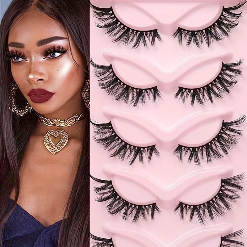 Cat Eye False Eyelashes Eye Eye End Extensions Thick - Temu