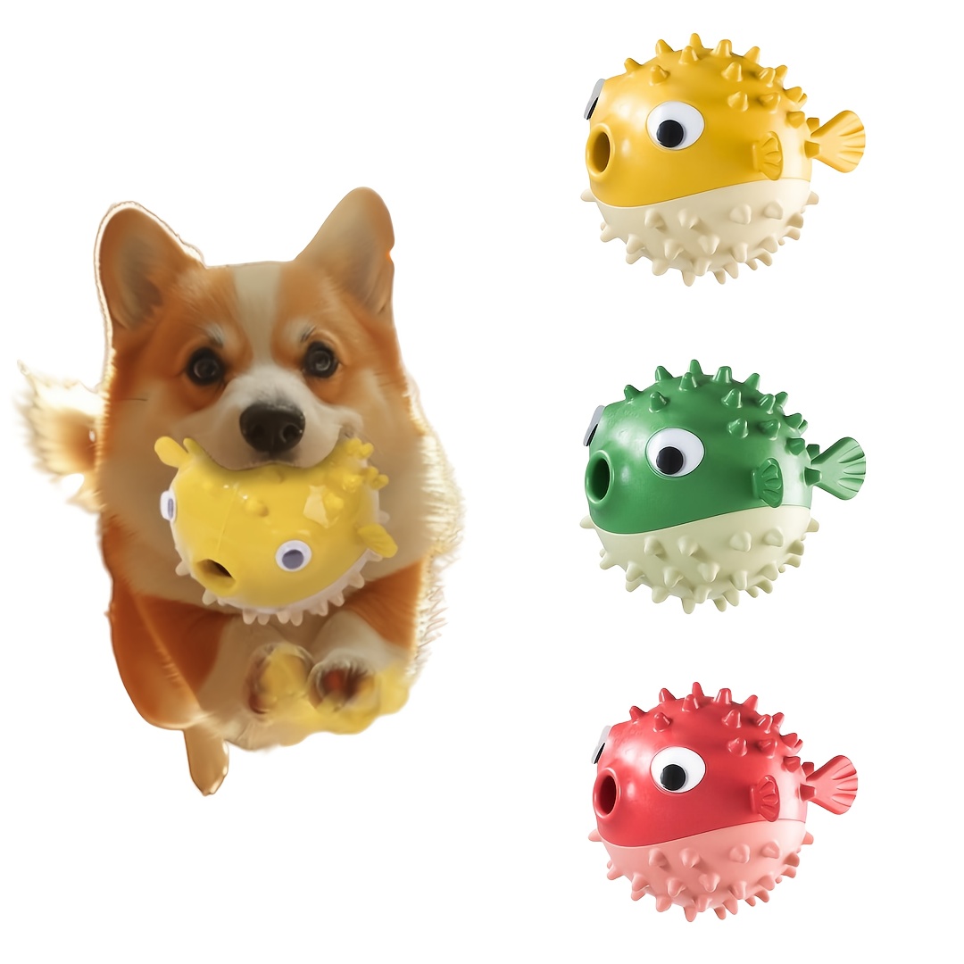 

1pc Interactive Toy For Dogs, Tpr Game, Sound-making, All-breed Exercise Plaything, No Battery Needed