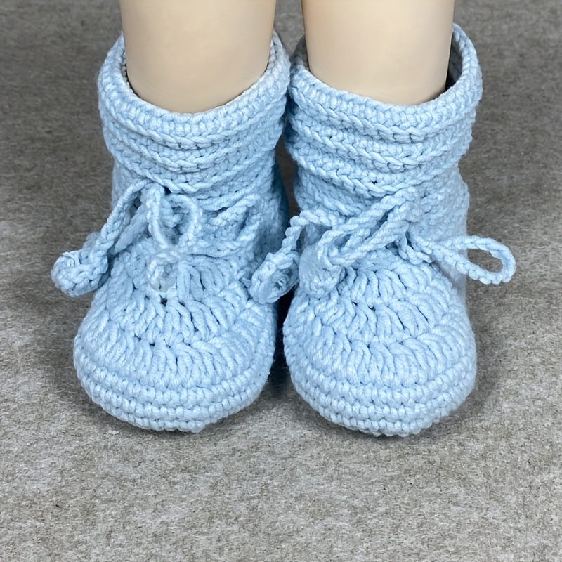 1pair handmade crochet baby booties] handmade crochet baby booties