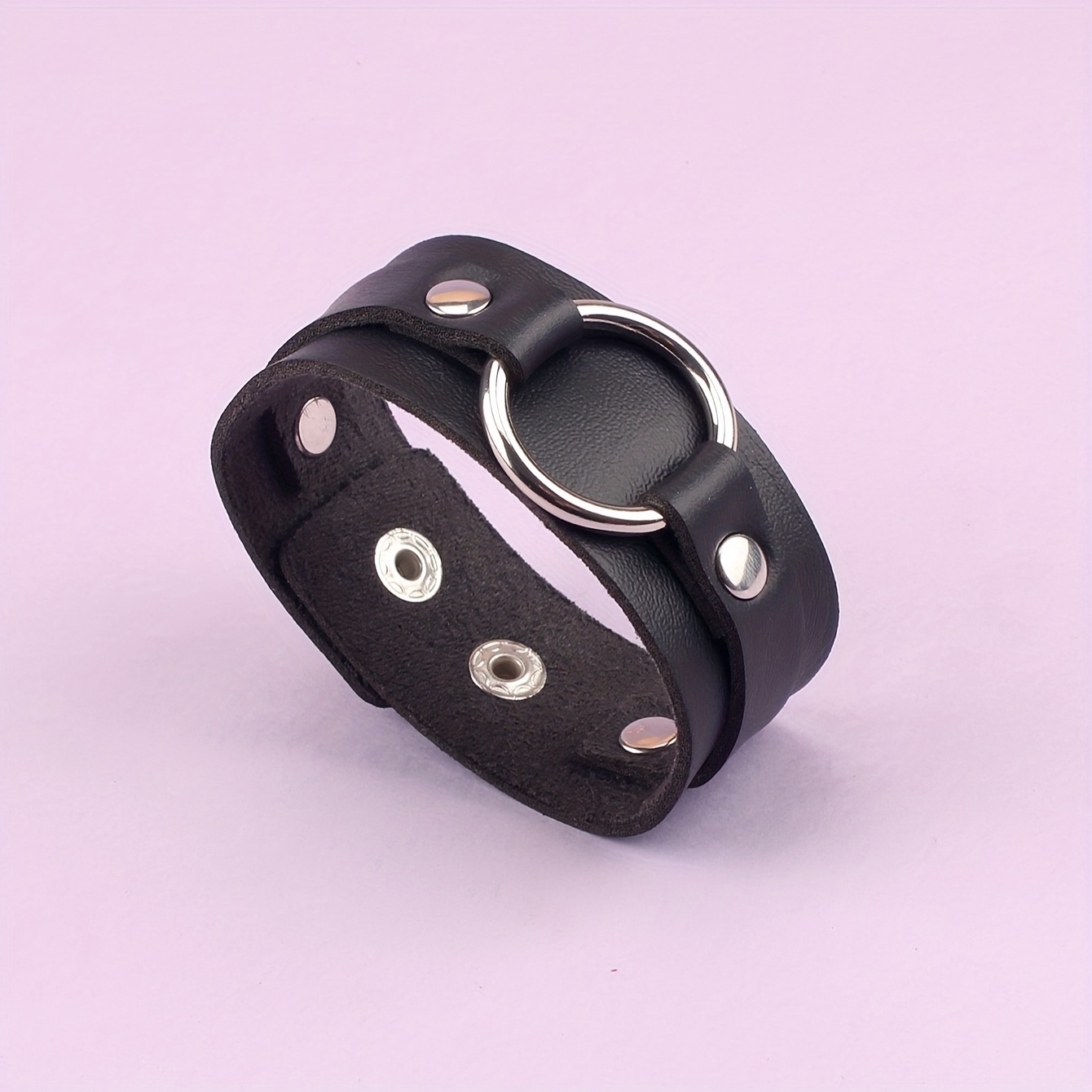 E-shop Ein minimalistisches Rundglied-PU-Lederarmband, geeignet für den täglichen Gebrauch, klassischer Vintage-Stil, Unisex-Mode-Armreif