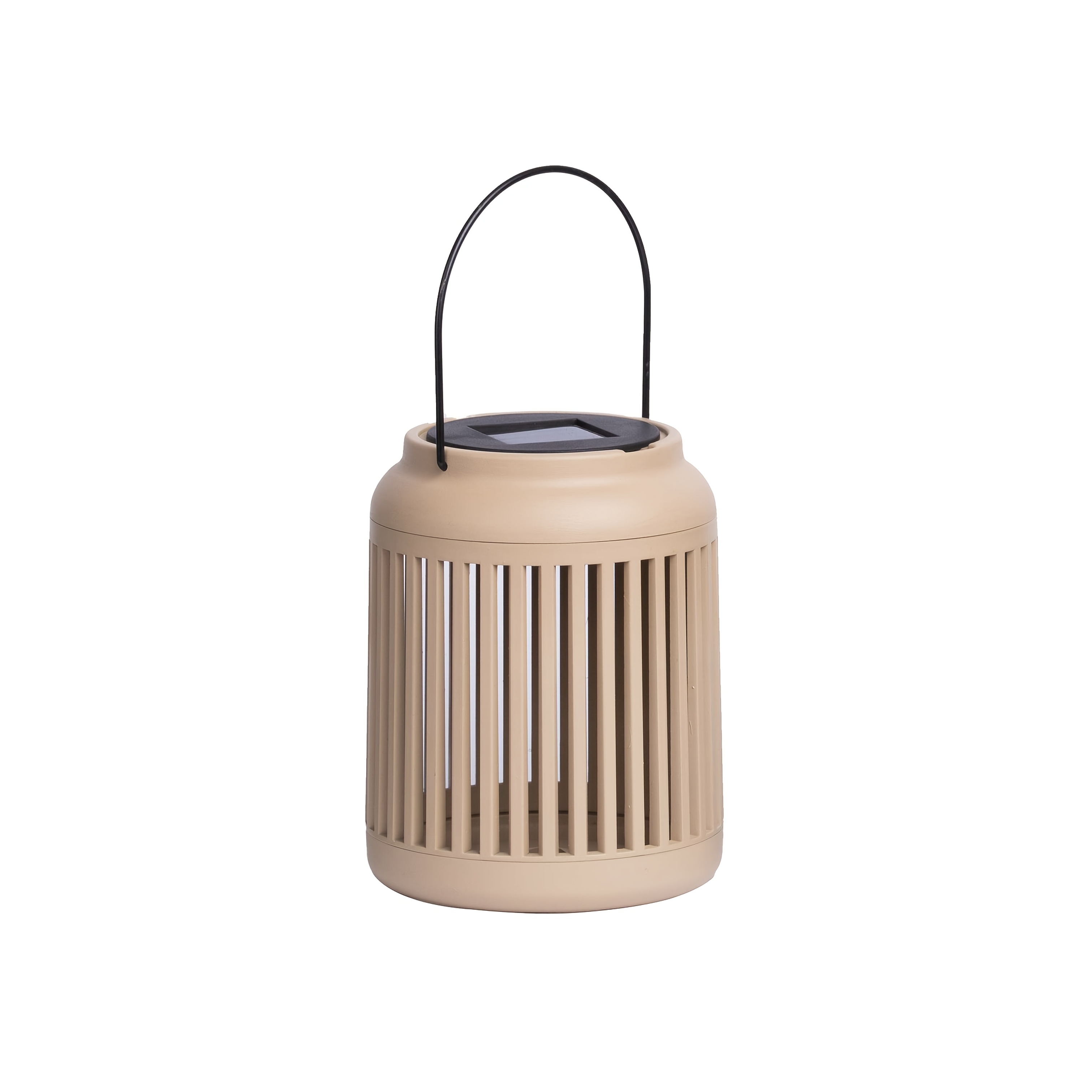 Image of Ip44 Solar Lantern, Khaki Hanging Lamp, Simple Projection Lantern, Outdoor Landscape Decorative Light, Garden Courtyard Porch Hanging Lamp, Gift For