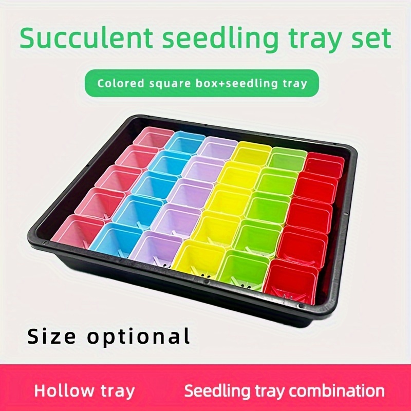 

20/30pcs, Seed Tray Cell Seed Kit Reusable Seedling Tray Base Greenhouse Germination Tray Kit Plant Labels And Gardening Tools Indoor Growth Seed Collection Growth Start ()