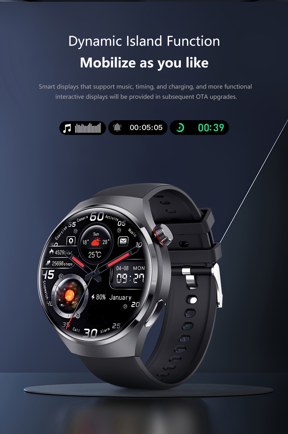 2024 Neuer GPS-Sporttracker für Smartwatches für Männer, NFC-Funkanruf, Herrenuhr, 360 * 360 HD-Bildschirm für Smartwatches, Outdoor-Sport-Fitness-Tracker_voghion.com