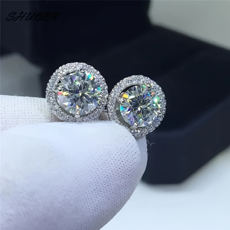 

Moissanite Earrings Men's Christmas Gift Ear Hook Earrings Personality Earrings Ear Clip Hoop Earrings Valentine's Day Gift