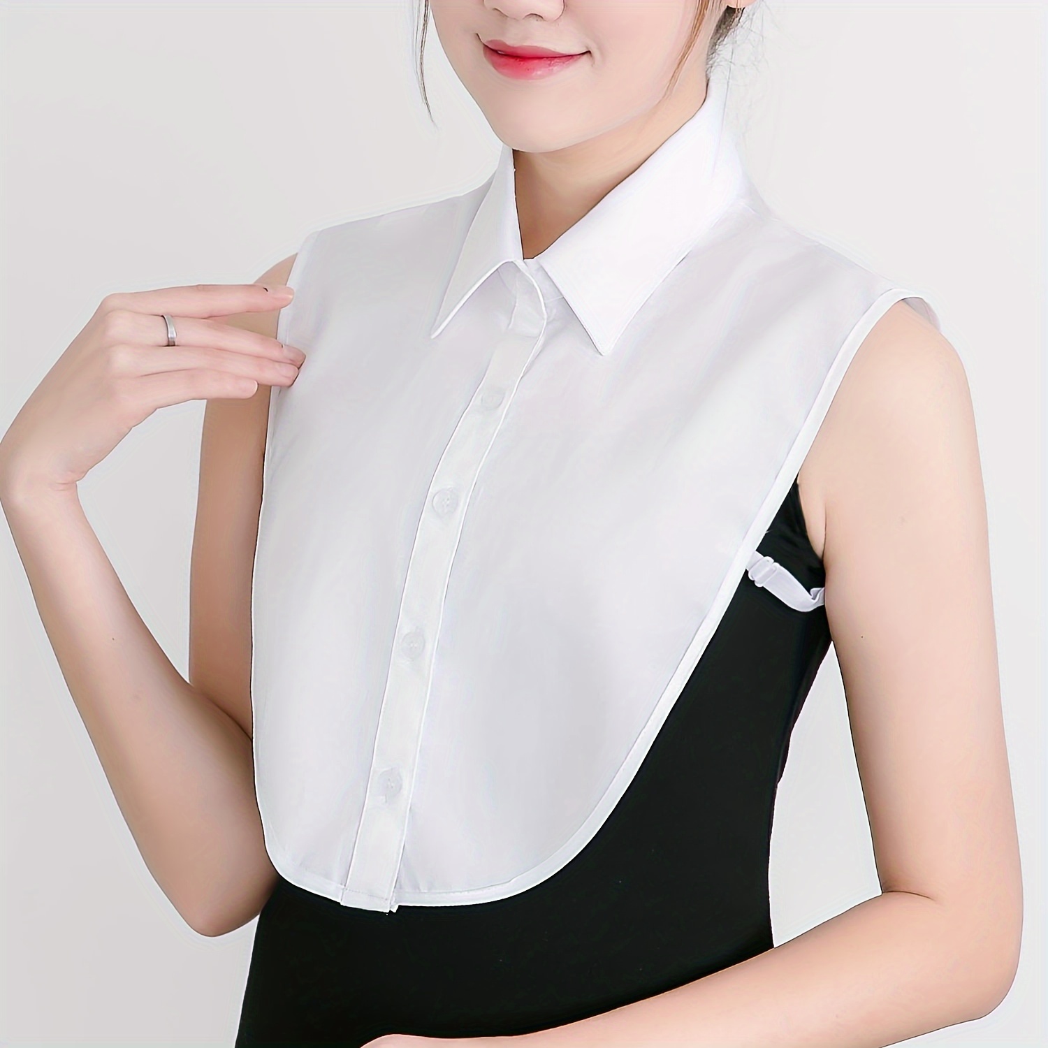 

White Half Shirt Fake Collar Thin Inside Dickey Collar Simple Detachable Decorative False Collar For Women